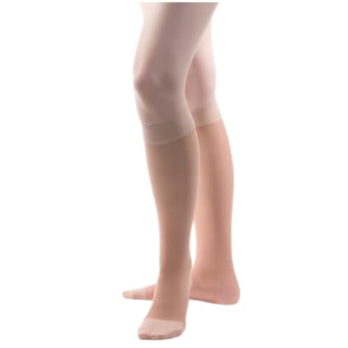 Allegro 15-20 mmHg Essential 16 Sheer Knee-High Compression Stockings for Women – Closed Toe Support Hose with Soft Top Band for Everyday Comfort