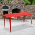 thumbnail image 3 of 31.5'' x 63'' Rectangular Black Metal Indoor-Outdoor Table, 3 of 3