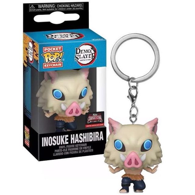 Funko Pocket Keychain Demon Splayer Tanjiro Kamaro Nezuko Kamado Zenitsu Agatsuma Inosuke Hashibira POP Figure Toy Gift Keyring Wangyu