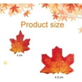 thumbnail image 2 of Duslogis 50 Pack Edible Fall Leaves Cupcake Cake Toppers Wafer Paper Autumn Maple Leaf Cake Decorations Thanksgiving Theme Cake Picks Wedding Birthday Baby Shower Party Decor (Style 2), 2 of 7