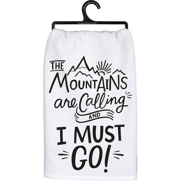 Primitives by Kathy Kitchen Dish Towel - 104267 The Mountains are Calling