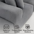thumbnail image 5 of 111" Modular Sectional Sofa, Oversized Sofa Set, Convertible Cloud Sleeper Couch with Textured Chenille Minimalist Configurable Layout Complimentary Pillows for Living Areas, Grey, 5 of 9