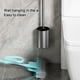 thumbnail image 4 of Cepillo de inodoro de acero inoxidable con mango largo - Cepillo moderno y compacto para limpiar el baño y facilitar la limpieza de la taza del inodoro, 4 of 8