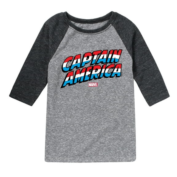 Marvel Captain America - Logo Type - Toddler and Youth Raglan