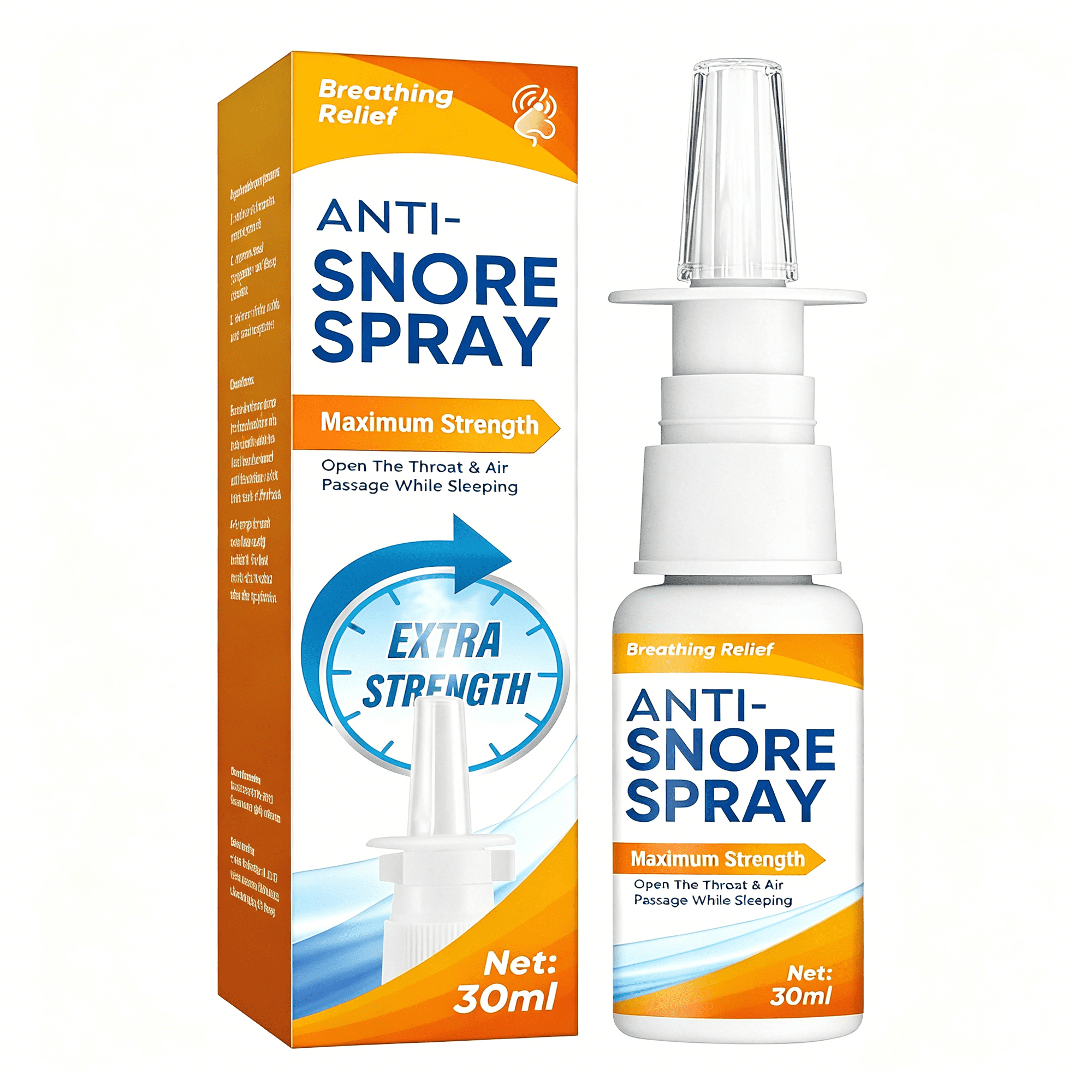 QARUN Anti Snoring Spray,Effective Snore Devices for Better Sleep and Breathing,Natural Snoring Solution to Open Throat&Air Passages,More Restful Sleep,30Ml