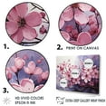 thumbnail image 3 of Designart "Amethyst-Hued Dogwood Blossoms II" Dogwood Floater Framed Canvas Wall Art, 3 of 5