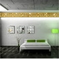 Clearance！ Wall stickers 3D Modern Mirror Flowers Vinyl Removable
