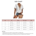 thumbnail image 5 of Top de manga corta con cuello en V para mujer, blusa elegante de encaje informal holgada a la moda para citas, 5 of 5