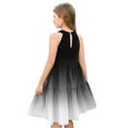 thumbnail image 4 of Abcomgle Girls Midi Dresses 10-12 Casual Halter Neck Sleeveless Girls Dresses Gradient A-line Sundresses Swing Dresses 9-10 Years,Black, 4 of 7