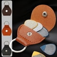 thumbnail image 1 of Bowayaoa Leather Guitar Pick Keychain Holder for Picks and Coins, PU Key Ring Pouch for Guitar Accessories, Mini Change Purse Wallet Gift for Musicians, 1 of 6