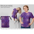 thumbnail image 5 of oneOone Rayon Violet Fabric Moroccan Mosaic Dress Material Fabric Print Fabric By The Yard 56 Inch Wide, 5 of 5