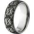 thumbnail image 2 of 8mm Half-Round Titanium Ring with a Laser Snake Skin Pattern, 2 of 3
