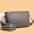 thumbnail image 4 of Bolsos de mano de lujo con correa ancha para el hombro, bolsos de diseñador para mujer, elegantes bolsos de hombro tipo bandolera de piel de vaca 100 % auténtica, 4 of 5