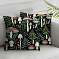 thumbnail image 2 of Set of 2 18X18 Inch Wild Mushroom Pillow Cushion Cases,Plant Mushroom Throw Pillow Cover for Bedroom Sofa Couch Decor,100% Soft Microfiber Zippered Mushroom Pattern Cushion Cover, 2 of 6