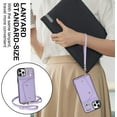 thumbnail image 3 of for iPhone 12 Pro Max Case Wallet with Strap for Women,Crossbody Lanyard and Wristlet Strap,Zipper Pocket,Credit Card Holder,Ring Stand,RFID Blocking Phone Wallet Case(6.7 inch,Purple), 3 of 17