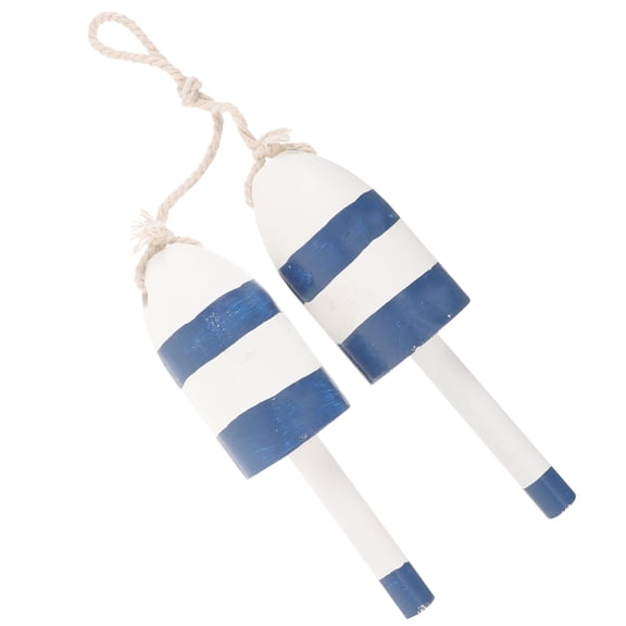 Mediterranean Style Wooden Wall Float for Home Decor Blue Vintage Hanging Ornament 1 Piece