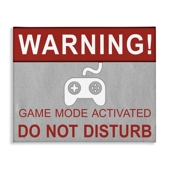 Stupell Industries Contemporary Gaming Do Not Disturb Canvas Art, 20 x 16, by SD Graphics Studio