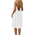 thumbnail image 2 of Tqyyweavej Women's Backless Cami Dress Spaghetti Strap Solid Color Beach Dress Sleeveless Summer Dresses for Women with Back Tie S-3XL, 2 of 7