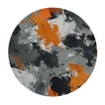 thumbnail image 4 of PIKWEEK Orange and Grey Paint Splatter Tablecloth White, 4 of 8