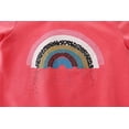 thumbnail image 4 of Sudadera Bumeex para niña pequeña, arcoíris, cuello redondo, rosa, 5T, 4 of 6