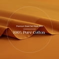 thumbnail image 3 of Simple&Opulence 100% Cotton 1000 Thread Count Queen Sheets -4 Pc Long Staple Pure Soft Sateen Weave Set-16” Deep Pocket Cooling Luxurious Silky Bed Sheet(Orange, Queen), 3 of 9