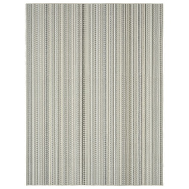 Mainstays Carnival Stripe Assorted Earth Tones Indoor Area Rug, 7' x 10'