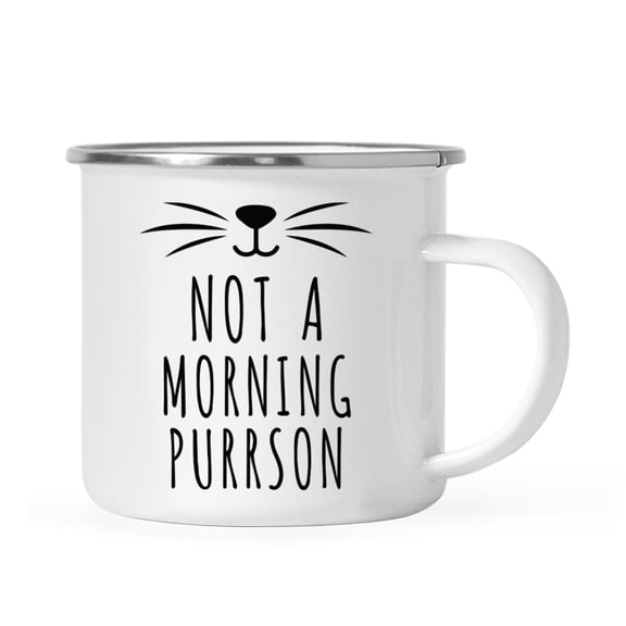 Koyal Wholesale Funny Cat Lover Campfire Coffee Mug, Not A Morning Purrson