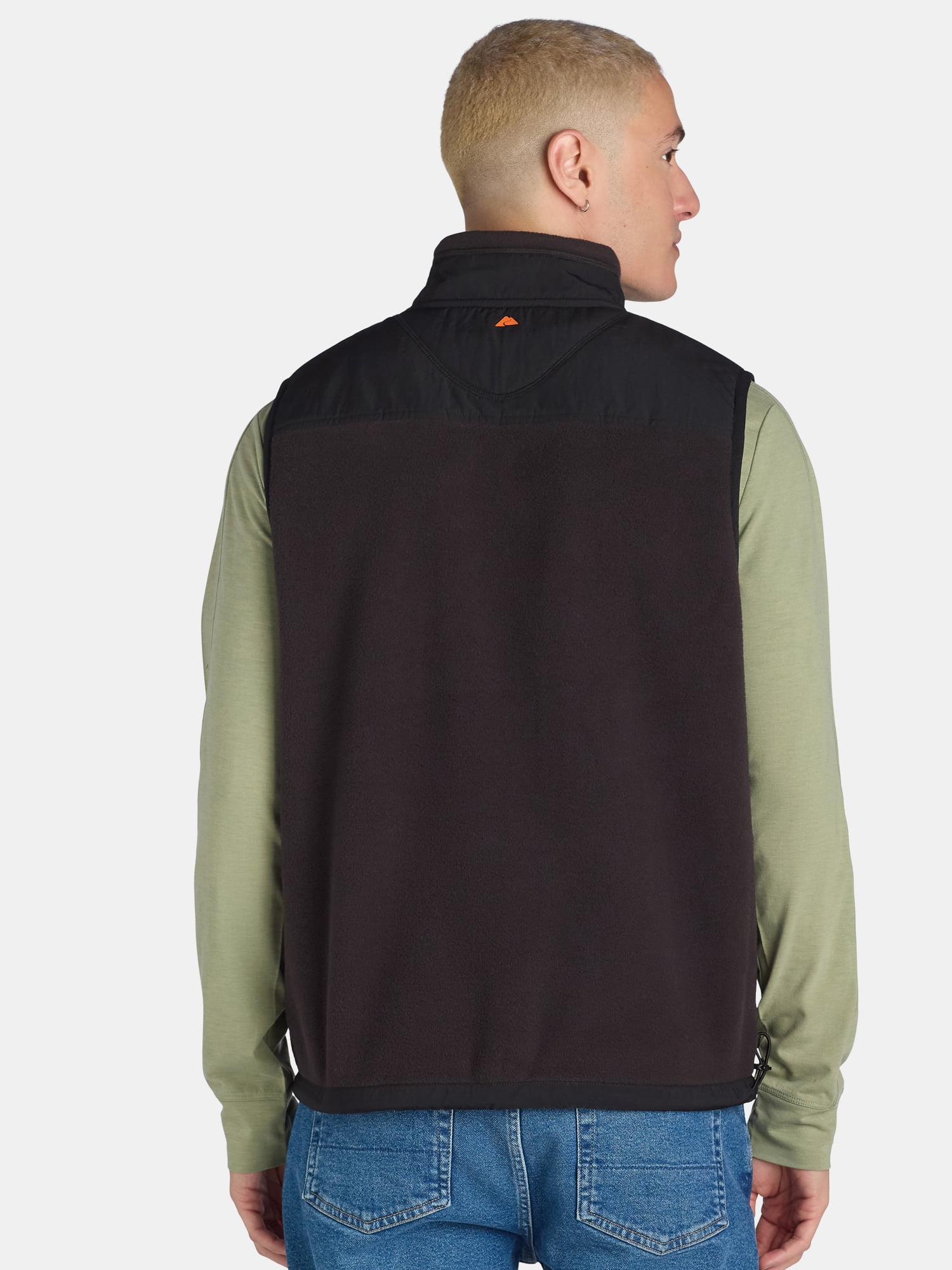 Ozark Trail Men's & Big Men's Mixed Media Fleece Vest, Sizes S-3XL