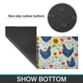 thumbnail image 6 of Hen and Sunflower White Pattern Anti Fatigue Kitchen Rugs Set Of 2, Non Slip Washable Decorative Floor Mats for Kitchen Sink Laundry, 17"x30" and 17"x47", 6 of 6