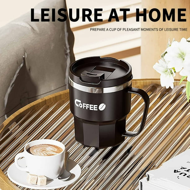 Tasse De Camping Acier Inoxydable – Couvercle Inclus, Gobelet Métal Portable