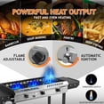thumbnail image 6 of Ktaxon 3 Burner Propane Stove Gas Cooker with Auto Ignition,Side Shelf,225,000 BTU for Outdoor Cooking, 6 of 9