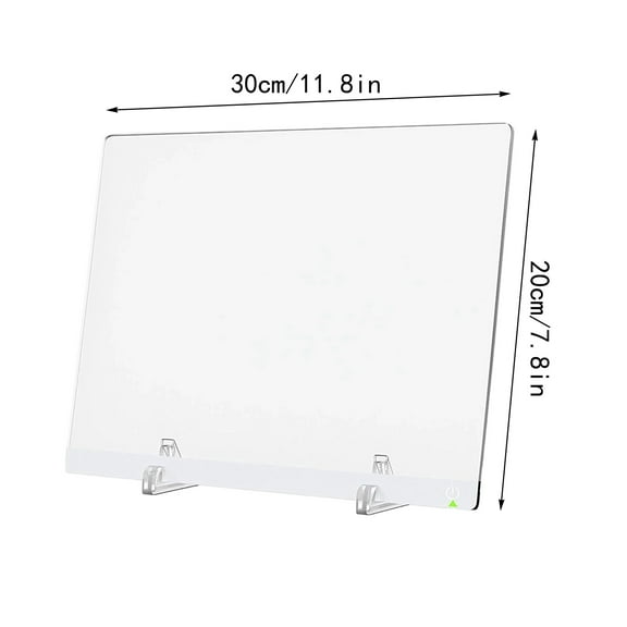 Led Note Board with Colors, Led Drawing Board for Kids, Light Up Acrylic Dry Erase Boards with Stand, Christmas & Birthday Gifts for Girls/Teens 30*20 Cm/11.8*7.8 In （1Pc)