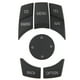 thumbnail image 1 of Kit de perilla de botón de control multimedia de consola central Reemplazo de cubierta de botón multimedia elegante antiarañazos para serie 1 3 5 Negro mate, 1 of 10
