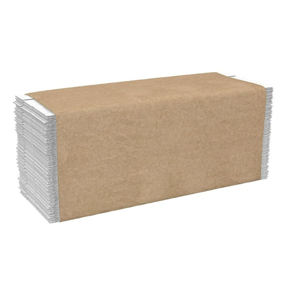 Highmark® 100% Recycled C-Fold Paper Towels, White, 150 Towels Per Pack, Case Of 16 Packs