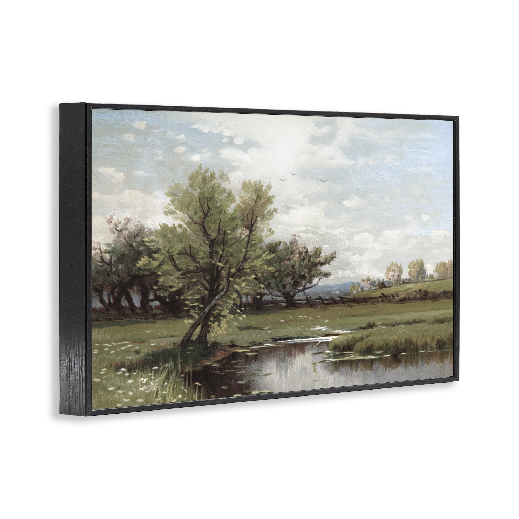 Stupell Industries Ecstatic Spring Landscape Black Framed Giclee Art, design by Lula Bijoux & co.