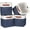 Blue, variant on Fabric Cube Bins Set of 4 Storage Baskets with PU Handles for Home Closet Foldable Storage Bins (Blue, 10.5" x 10.5" x 11")