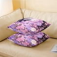 thumbnail image 2 of Set of 2 Pink Unicorn 18x18 Inch Pillow Covers ,Cartoon Unicorn Throw Pillow Covers,Fantasy Magical Animal Cushion Cases,Purple Floral Horse Decorative Accent Pillow Case, 2 of 5