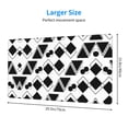 thumbnail image 3 of ZICANCN Gaming Mouse Pad, Black Checkered Seamless Pattern Large Mouse Mat Desk Pad, Keyboard Mouse Mat, 15.8x29.5 inch, 3 of 9