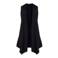 thumbnail image 6 of Women's Sleeveless Draped Open Front Cardigan Vest Asymmetric Hem Women Blouse Women Jacket Lightweight plus Size Jacket for Women, 6 of 7