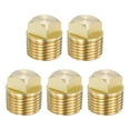thumbnail image 1 of Uxcell 1/2 Inch NPT Boat Drain Plug, Tapones de drenaje de latón sólido para kayak, se adapta a la mayoría de los barcos, tono dorado 5 piezas, 1 of 7