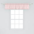 thumbnail image 2 of Ambesonne Oriental Window Valance, Floral Hexagon Lace Grids, 54" X 12", Blush White, 2 of 3