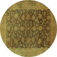 thumbnail image 1 of Ahgly Company Indoor Round Oriental Light Blue Industrial Area Rugs, 7' Round, 1 of 4