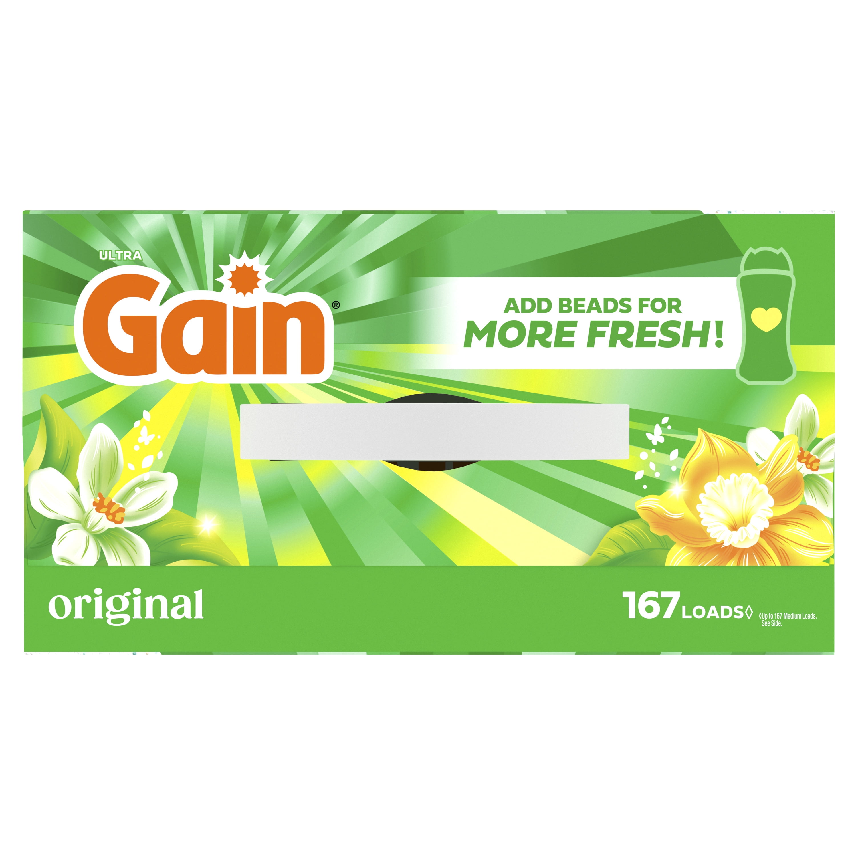 (2 pack) Gain Powder Laundry Detergent, Original Scent, 154 oz, 167 Loads