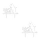 thumbnail image 4 of Monstrate &amp; Cake Flags Love Heart Bride &amp; Groom Cake Topper Acrílico Cupcake Topper Boda Fiesta Pastel Decoración Compromiso Blanco 2piezas, 4 of 5