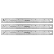 Westcott 12" Stainless Steel Office Ruler With Non Slip Cork Base, Pack of 3