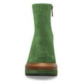 thumbnail image 4 of FSJ Women Fashion Platform Round Toe Suede Ankle Boots Block Chunky High Heel Side Zipper Winter Warm Walking Shoes Size 10 Green, 4 of 5