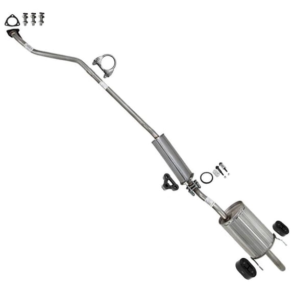 Northeastern Exhaust Resonator Pipe & Muffler with Hangers Fits 2001-2003 Acura EL 1.7L - Direct Fit | Stainless Steel System Kit