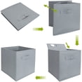 thumbnail image 3 of HOMESTO 11" Fabric Foldable Storage Cubes Bins - Gray - (6 Pack), 3 of 8