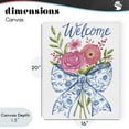 thumbnail image 4 of Stupell Industries Bohemian Bow & Flowers Welcome Canvas Art, 16 x 20, by Deb Strain, 4 of 8
