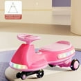 thumbnail image 7 of 12V Kids Ride on Electric Wiggle Car, Kids Ride on Toy W/Flashing Wheels, Bluetooth, Rechargeable Battery Swing Car for Ages 3+, Pink, 7 of 7
